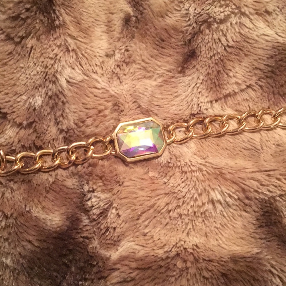 Gold plated crystal bracelet